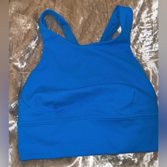 LIKE NEW! Lululemon Wunder Train Longline Bra Size:4 Poolside - Picture 6 of 9